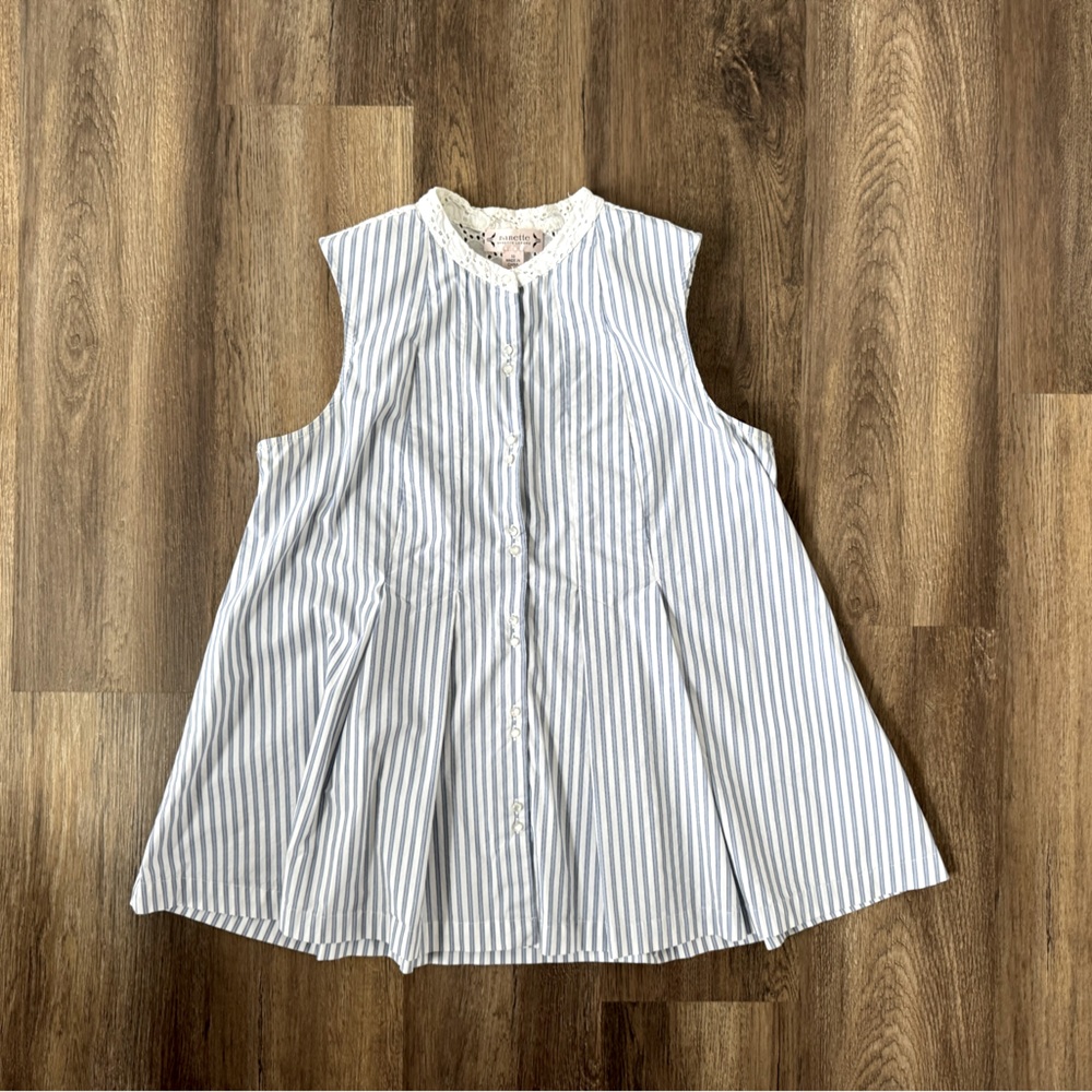 Sleeveless Nanette striped blouse